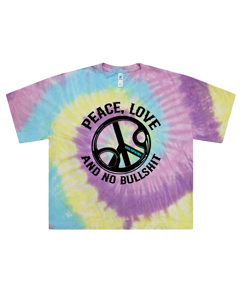 Peace, Love & No BS Tie-Dye Crop
