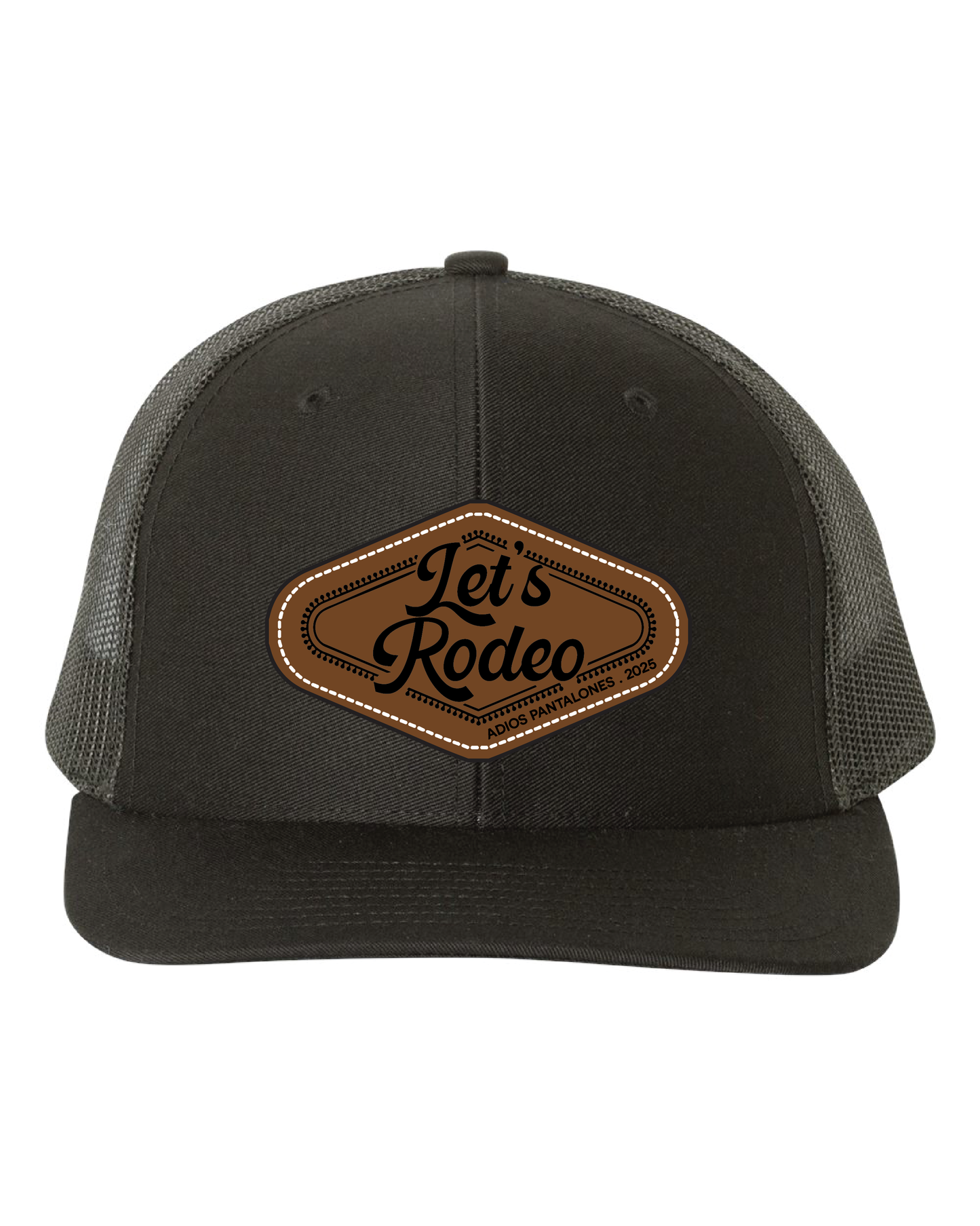 Lets Rodeo! Leather Patch Hats