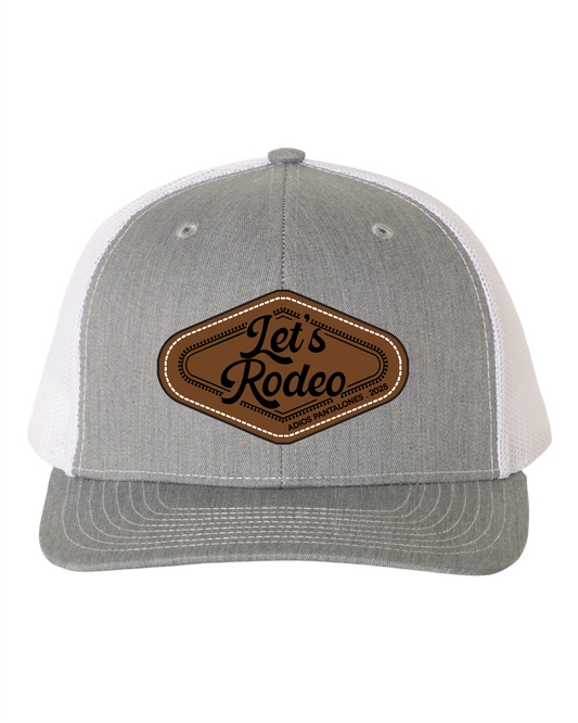 Lets Rodeo!  Leather Patch Hats