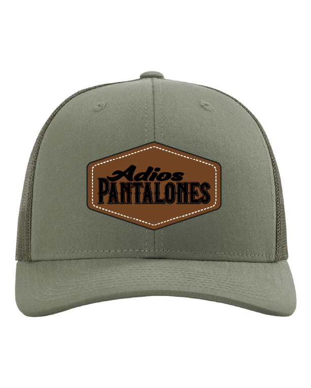 Adios Pantalones Leather Patch Hats