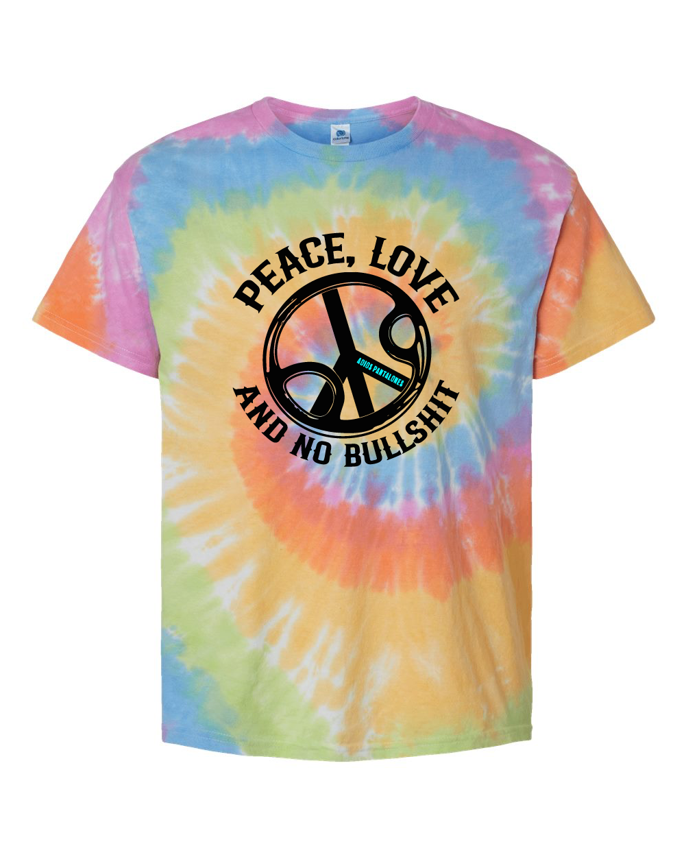 Peace, Love & No BS Tie-Dye T-Shirt