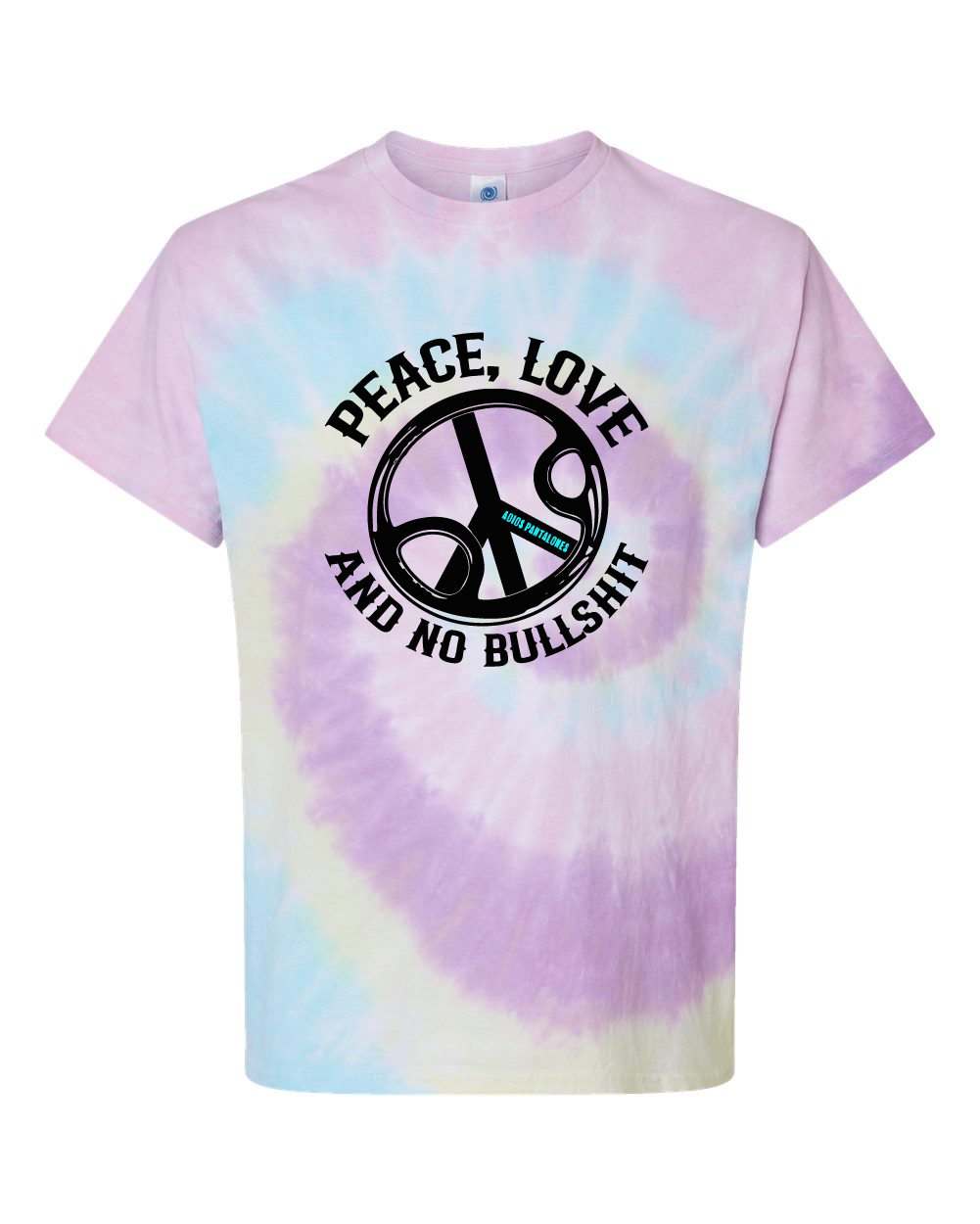 Peace, Love & No BS Tie-Dye T-Shirt