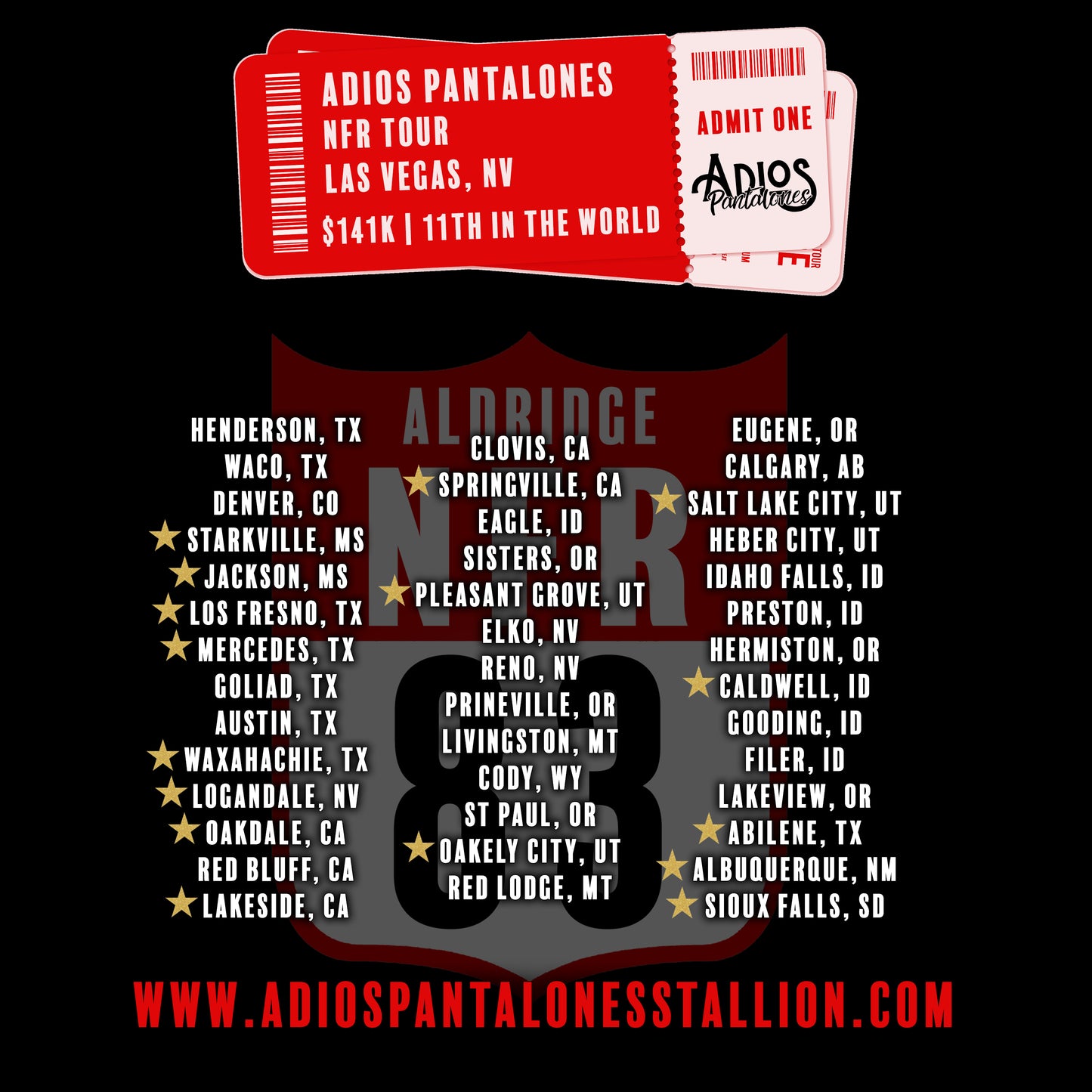 Adios Vegas Tour T-Shirt