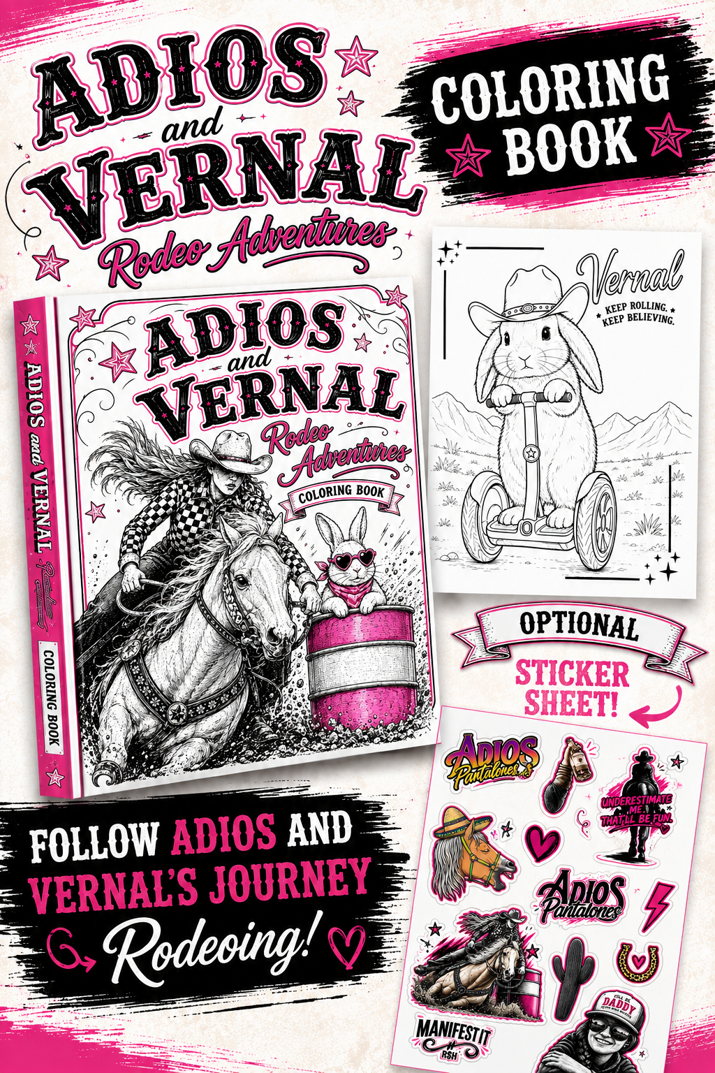 Adios & Vernal Coloring Book